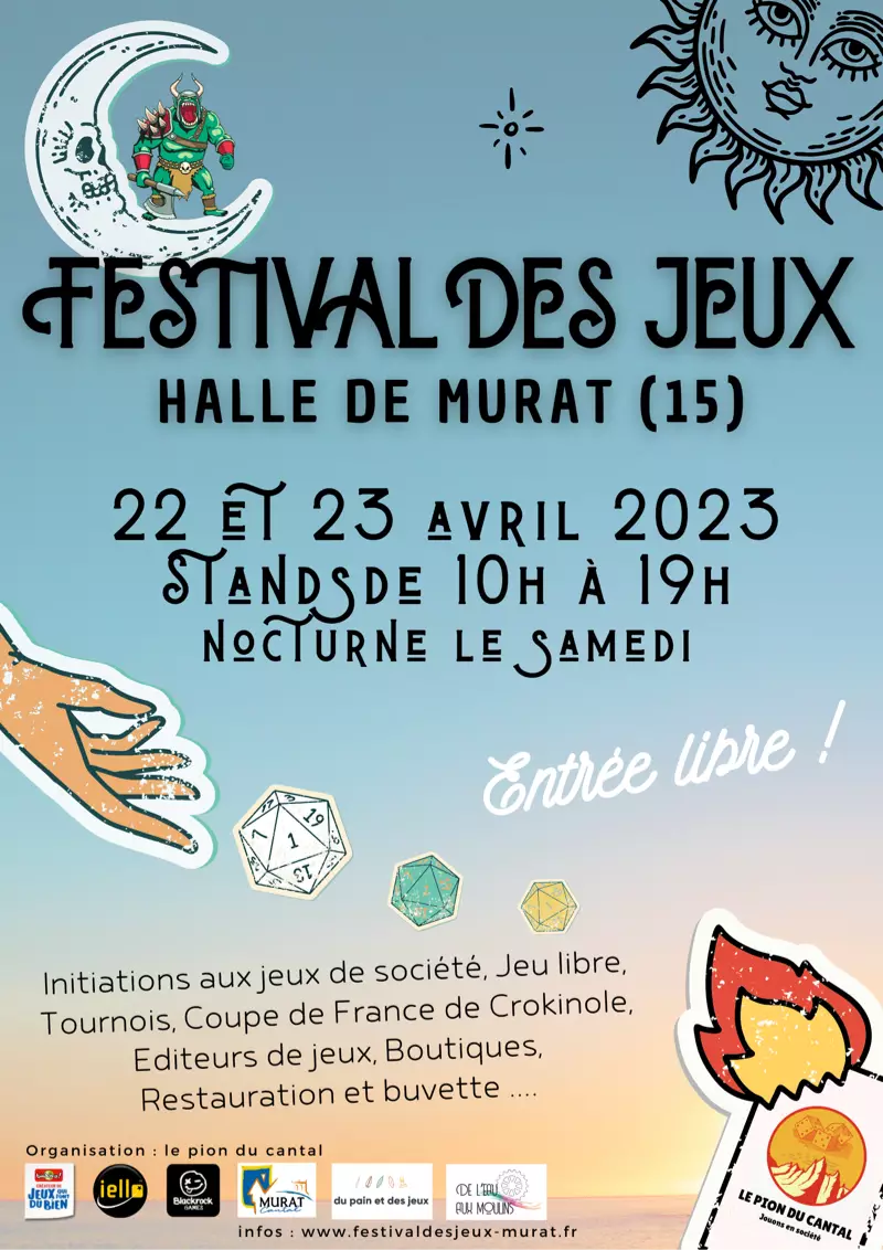 Affiche officielle Festival des jeux de Murat 2023
