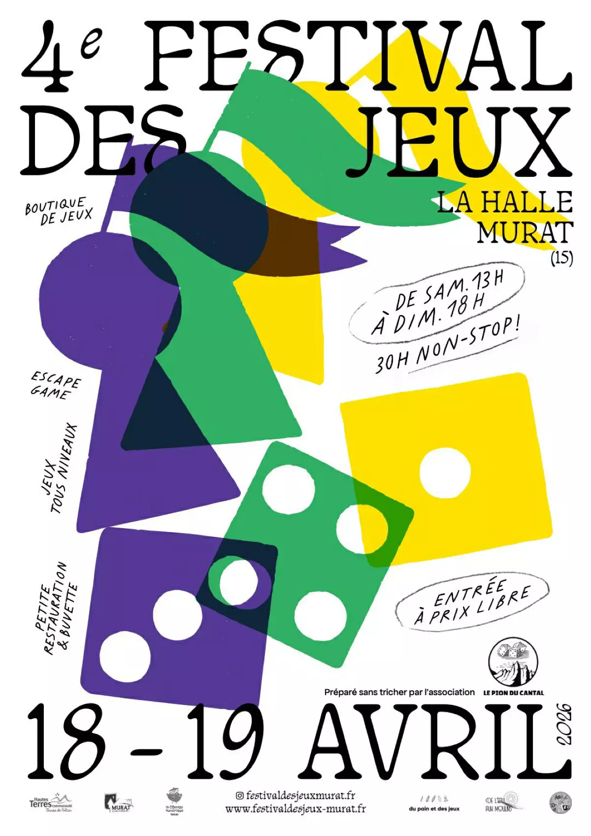 Affiche officielle Festival des jeux de Murat 2026