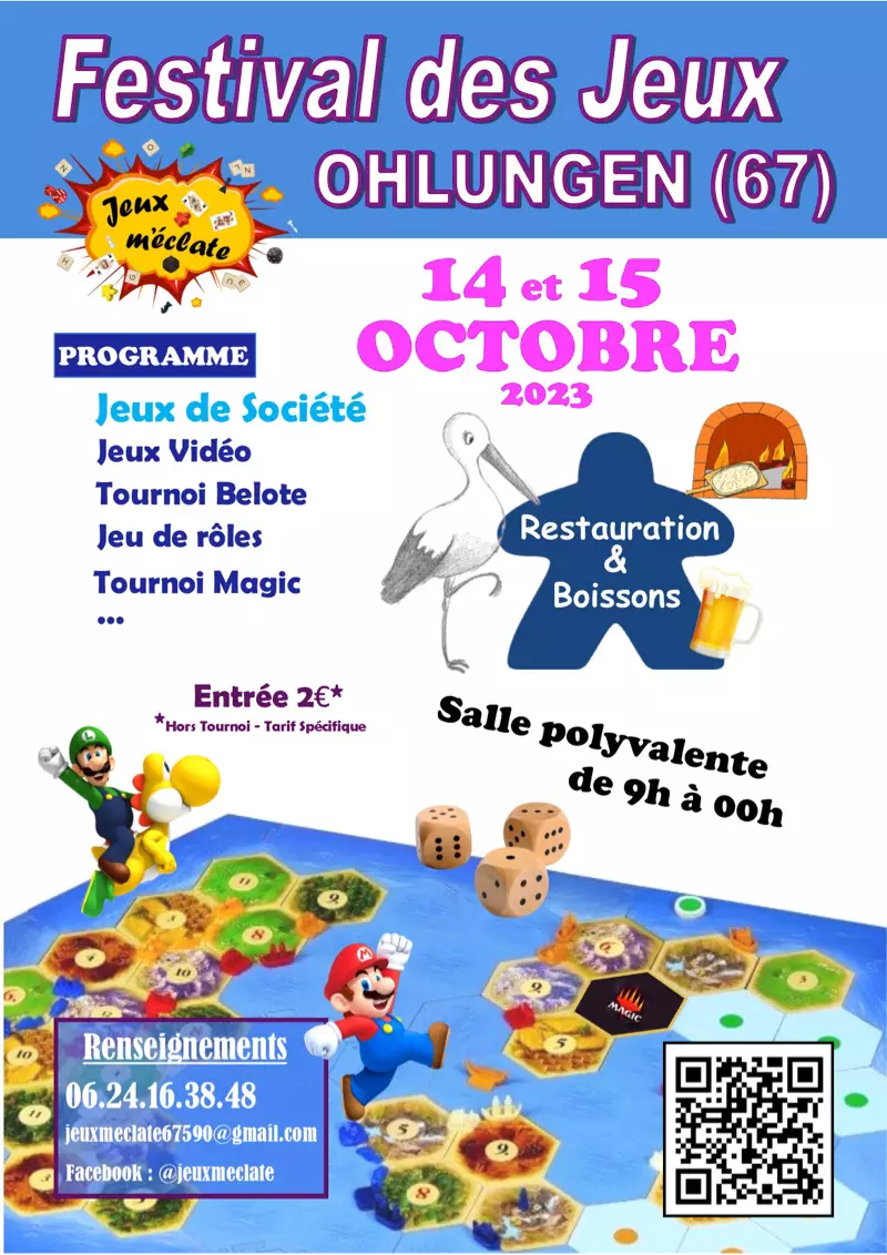 Affiche officielle Festival Incontournable des Jeux d'Ohlungen 2023