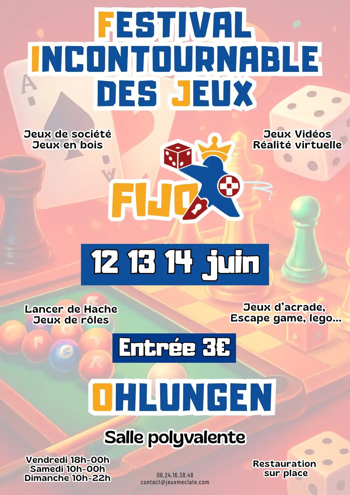 Affiche officielle Festival Incontournable des Jeux d'Ohlungen 2026
