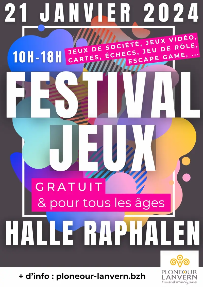 Official poster Festival Jeux Plonéour-Lanvern 2024