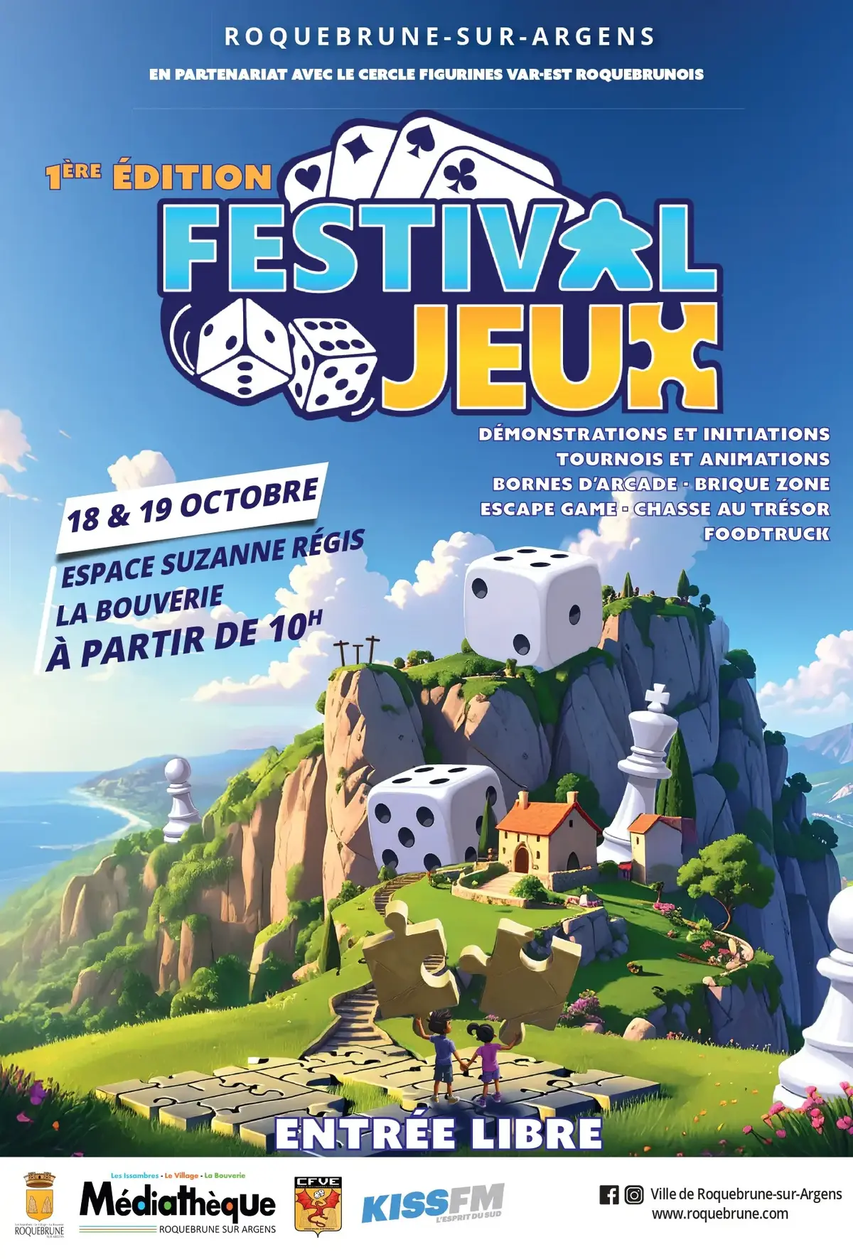 Affiche officielle Festival des jeux de Roquebrune-sur-Argens 2025
