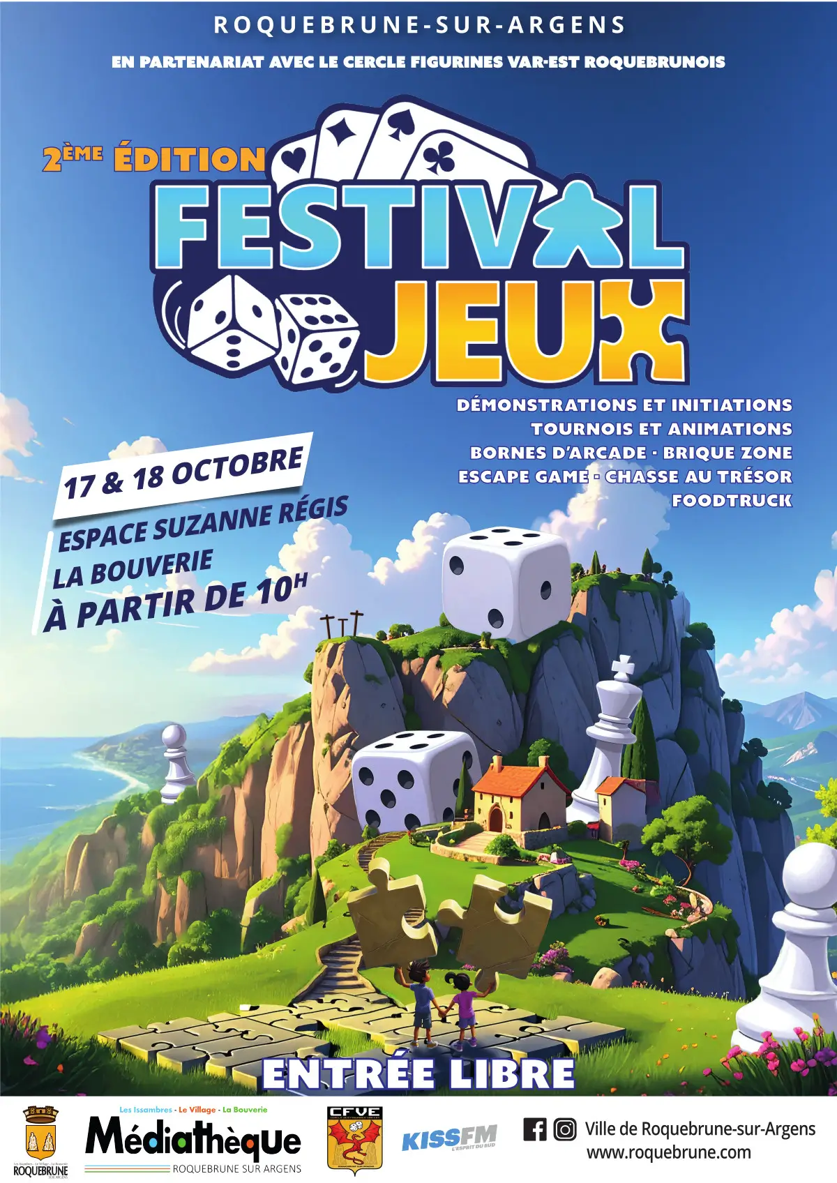 Affiche officielle Festival des jeux de Roquebrune-sur-Argens 2026