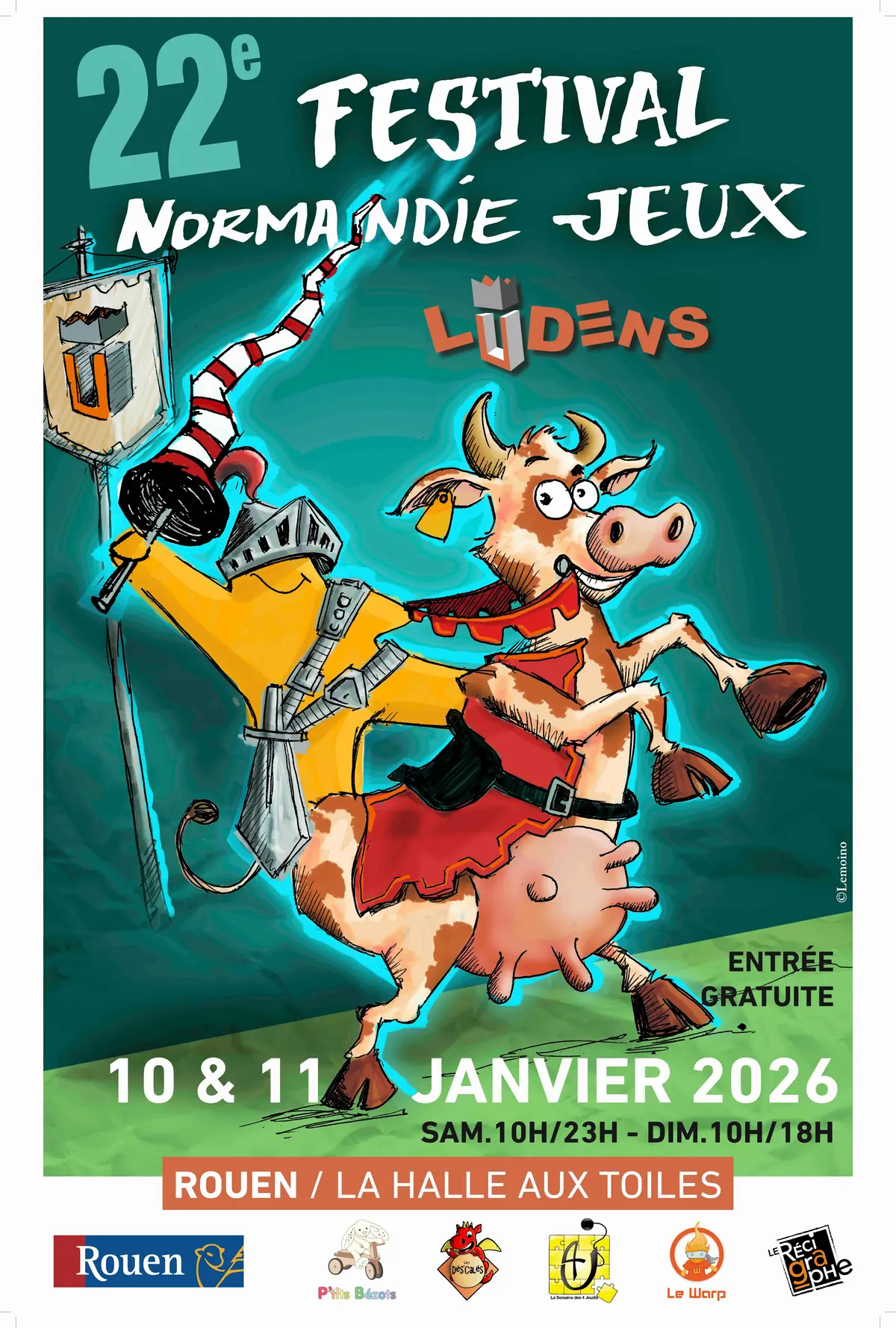 Official poster Festival Normandie Jeux 2026