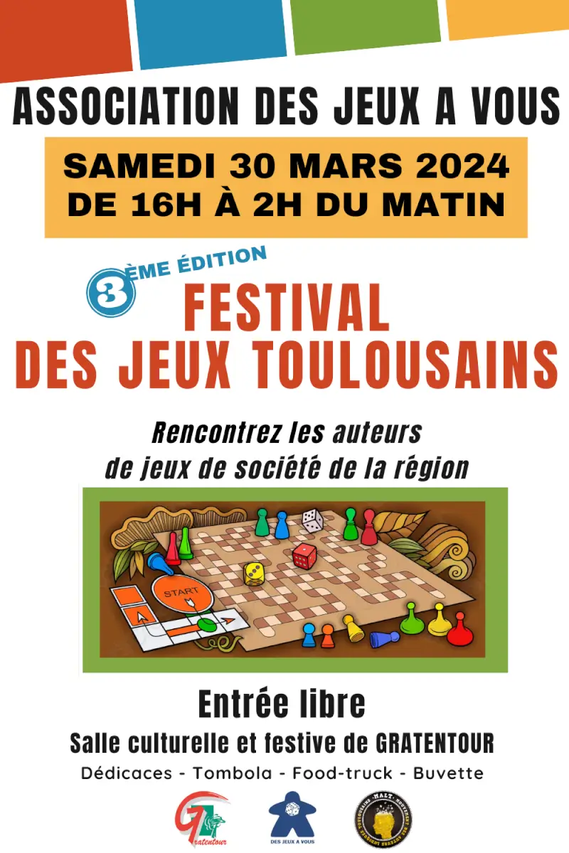 Affiche officielle Festival des jeux toulousains 2024