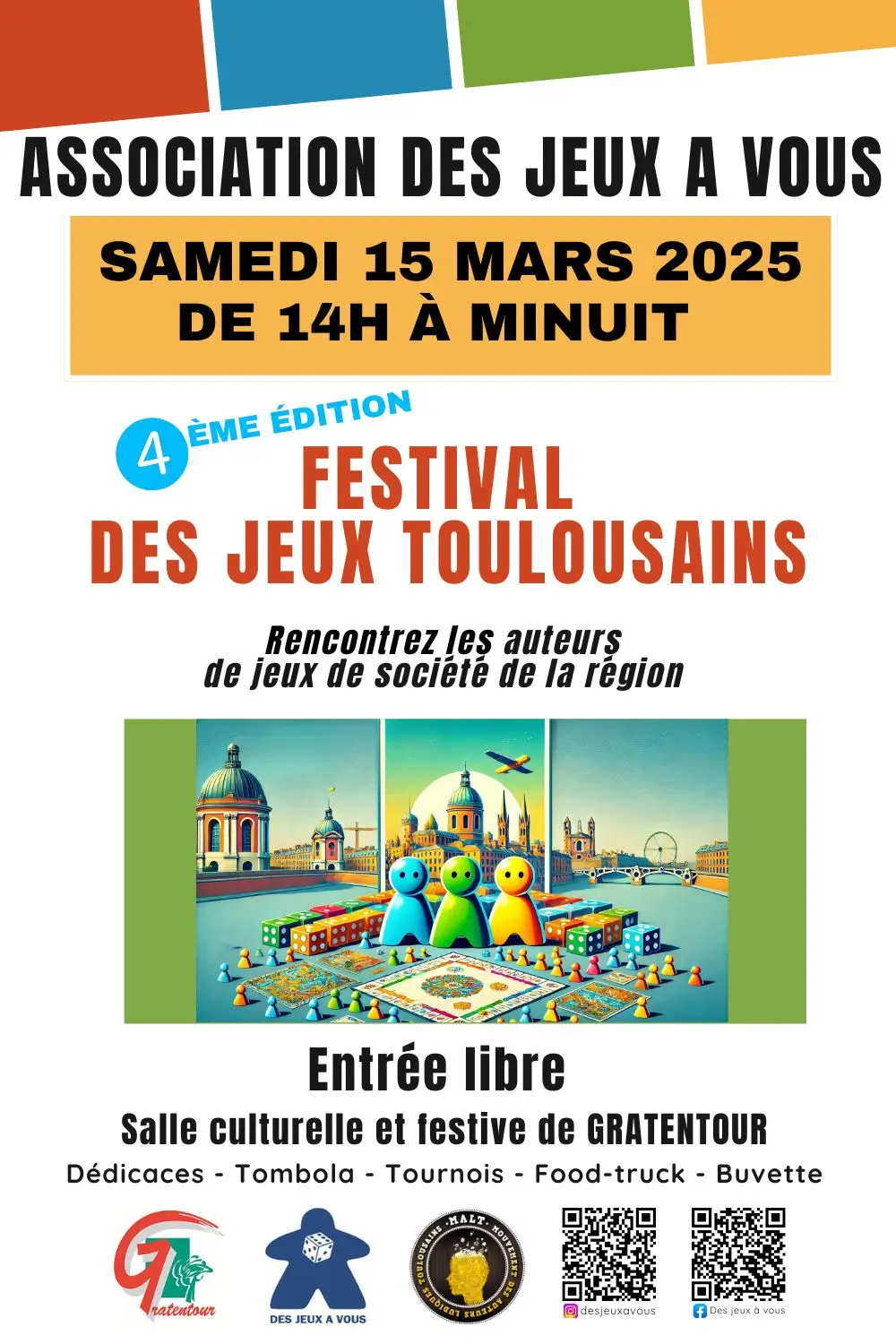 Affiche officielle Festival des jeux toulousains 2025