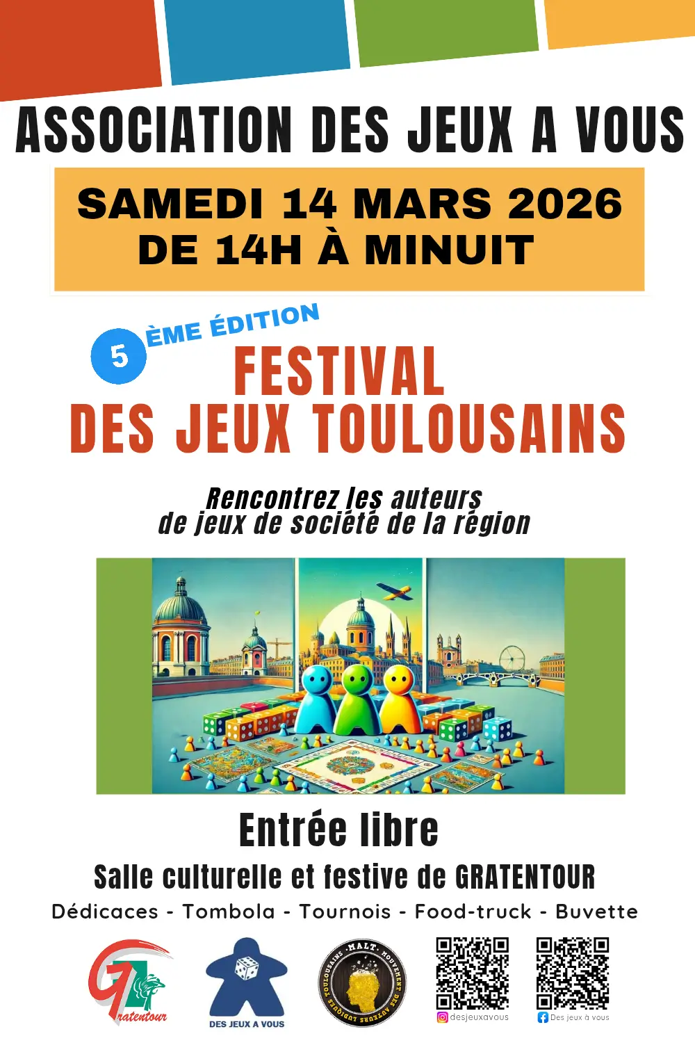 Official poster Festival des jeux toulousains 2026