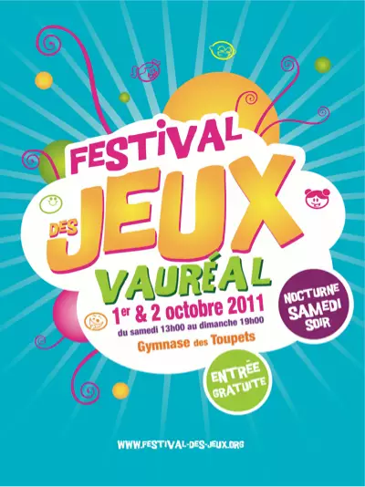 Affiche officielle Festival des jeux de VaurÃ©al 2011