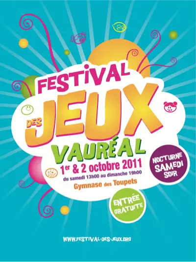 Affiche officielle Festival des jeux de Vauréal 2011