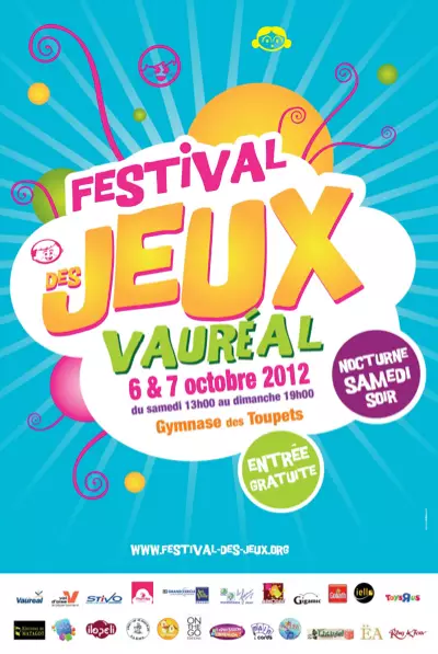 Affiche officielle Festival des jeux de VaurÃ©al 2012