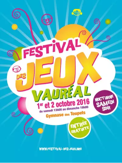 Affiche officielle Festival des jeux de VaurÃ©al 2016
