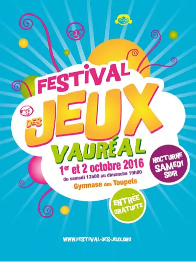 Affiche officielle Festival des jeux de Vauréal 2016