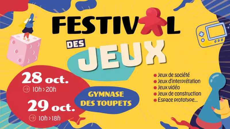 Official poster Festival des jeux de VaurÃ©al 2023