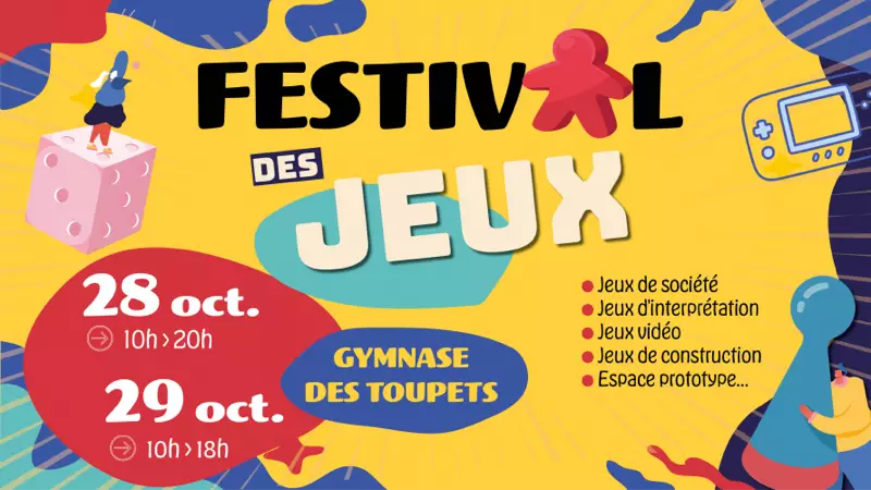 Affiche officielle Festival des jeux de Vauréal 2023