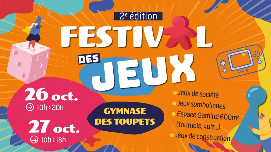 Affiche officielle Festival des jeux de Vauréal 2024
