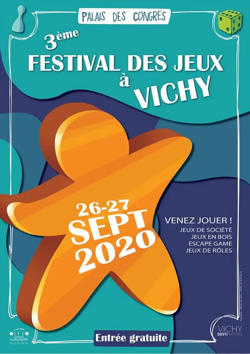 Affiche officielle Festival des jeux de Vichy 2020