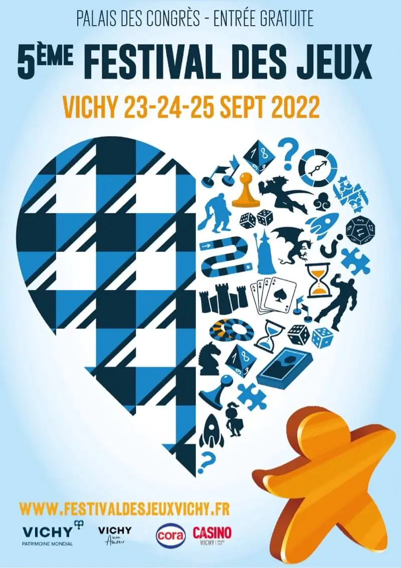 Affiche officielle Festival des jeux de Vichy 2022