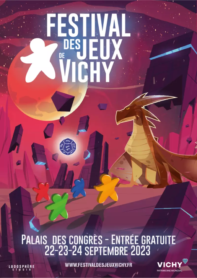 Affiche officielle Festival des jeux de Vichy 2023