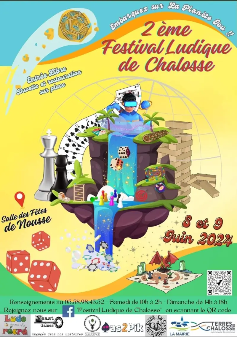 Official poster Festival Ludique de Chalosse 2024