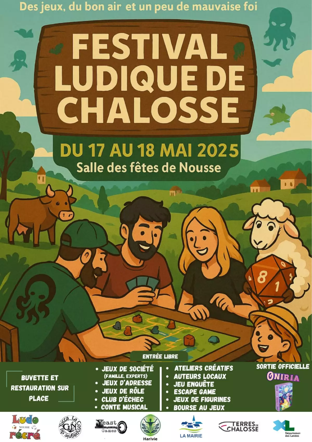 Official poster Festival Ludique de Chalosse 2025