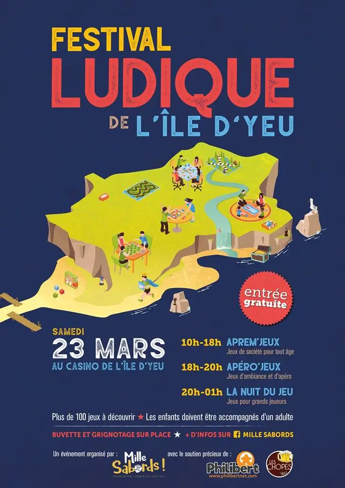 Affiche officielle Festival ludique de l'ÃŽle d'Yeu 2019