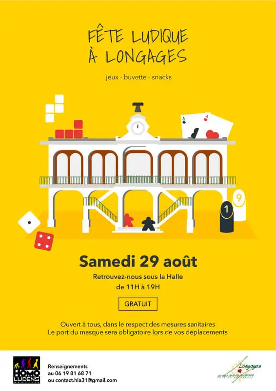 Affiche officielle Festival ludique de Longages 2020