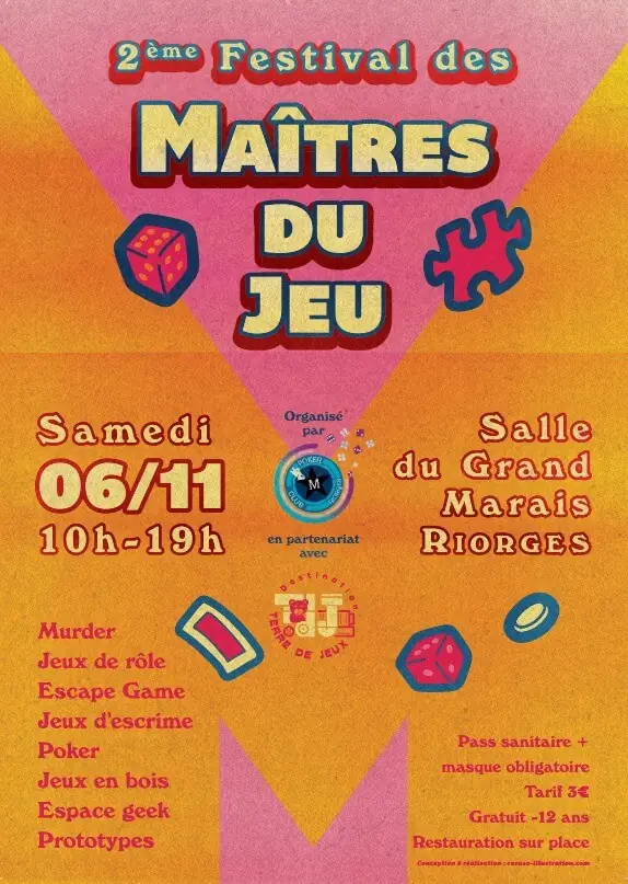 Official poster Festival des maÃ®tres du jeu 2021