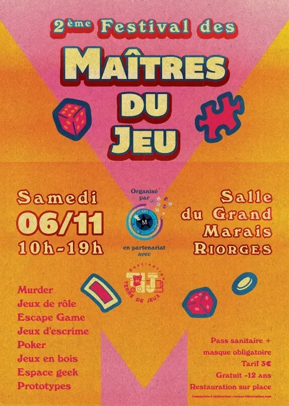Affiche officielle Festival des maîtres du jeu 2021
