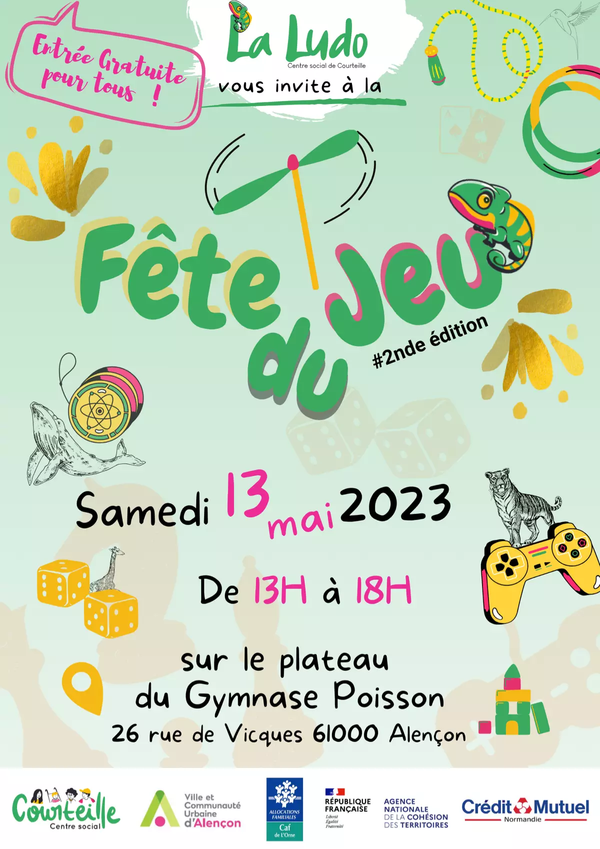 Affiche officielle Fête du Jeu d'Alençon 2023