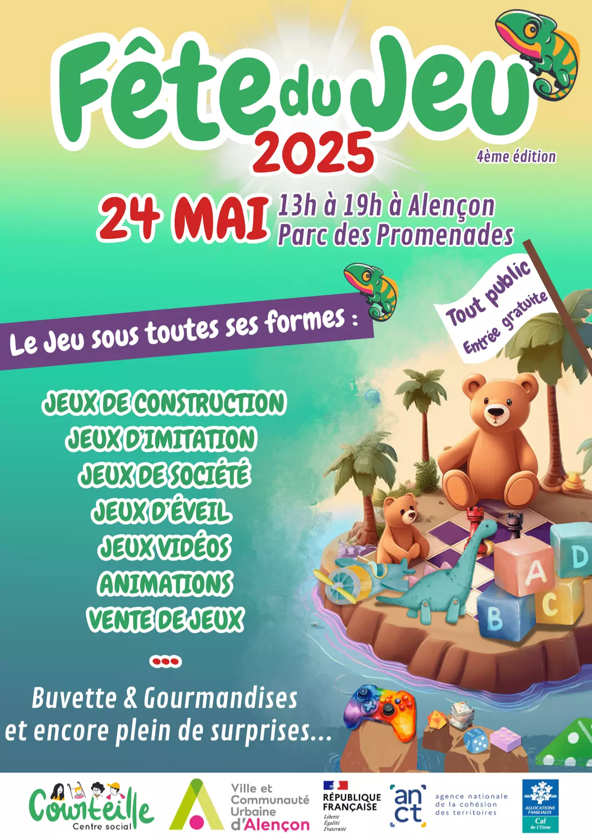 Affiche officielle Fête du Jeu d'Alençon 2025
