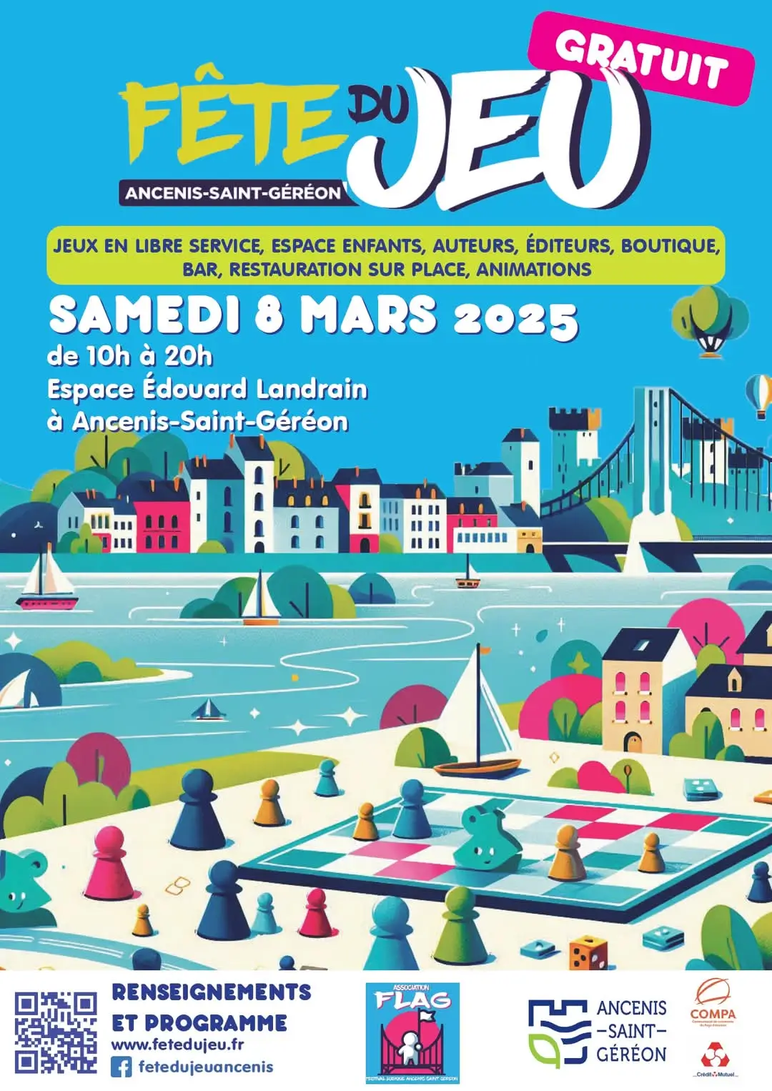 Affiche officielle Fête du jeu d'Ancenis-Saint-Géréon 2025