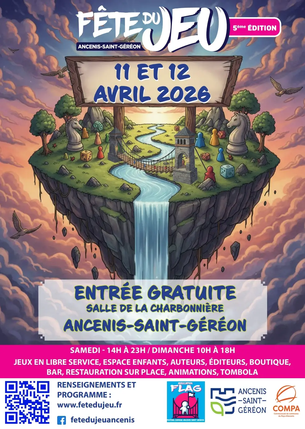 Affiche officielle Fête du jeu d'Ancenis-Saint-Géréon 2026