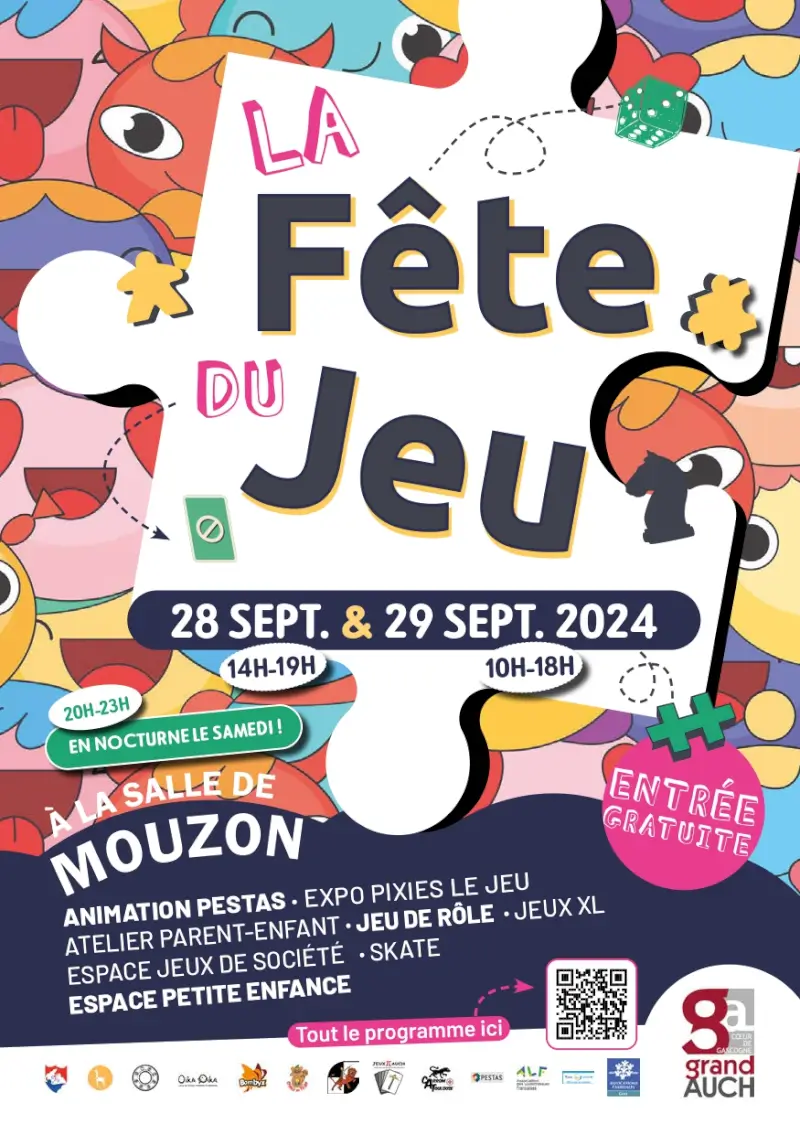 Affiche officielle Fête du jeu d'Auch 2024