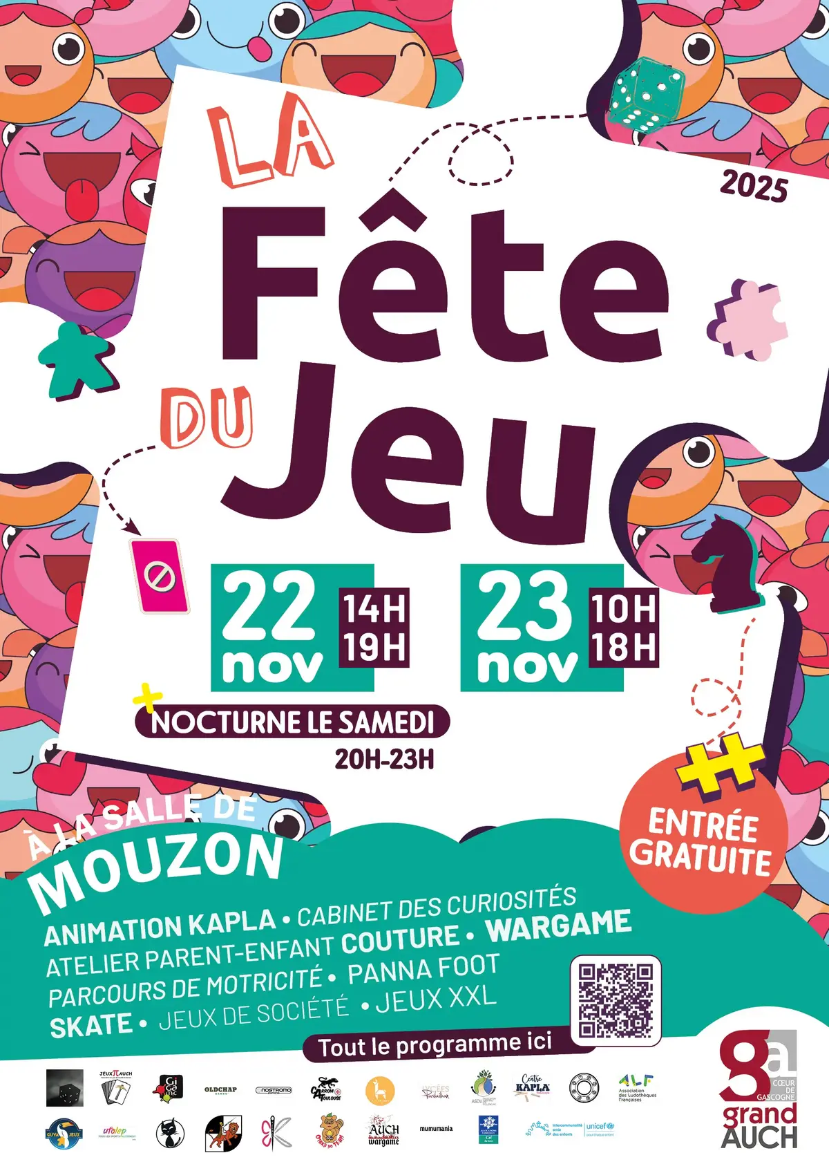 Affiche officielle Fête du jeu d'Auch 2025
