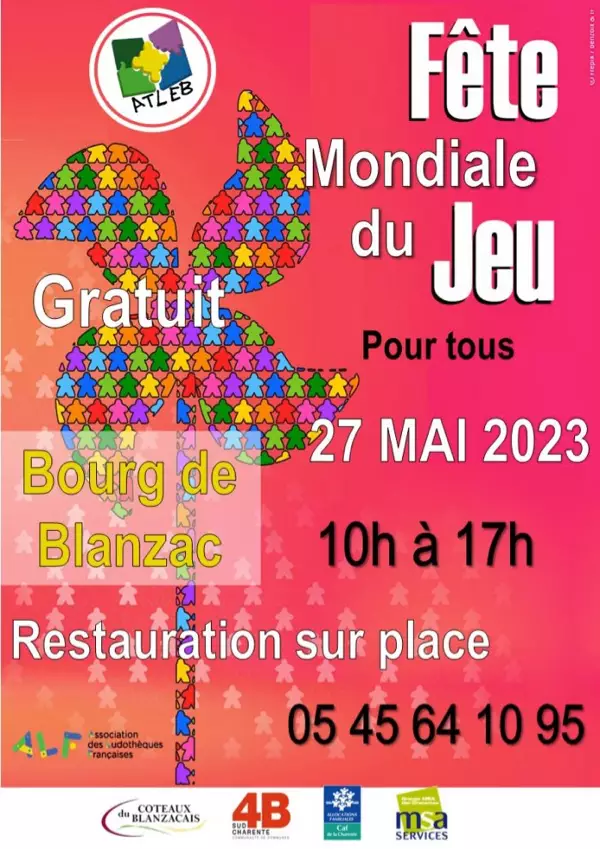 Affiche officielle Fête du Jeu de Blanzac 2023