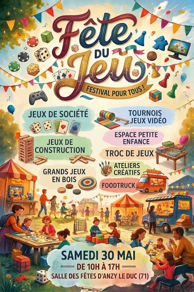 Affiche officielle Fête du Jeu (en Brionnais) 2026