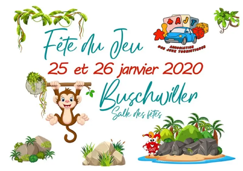 Affiche officielle Fête du jeu Buschwiller 2020