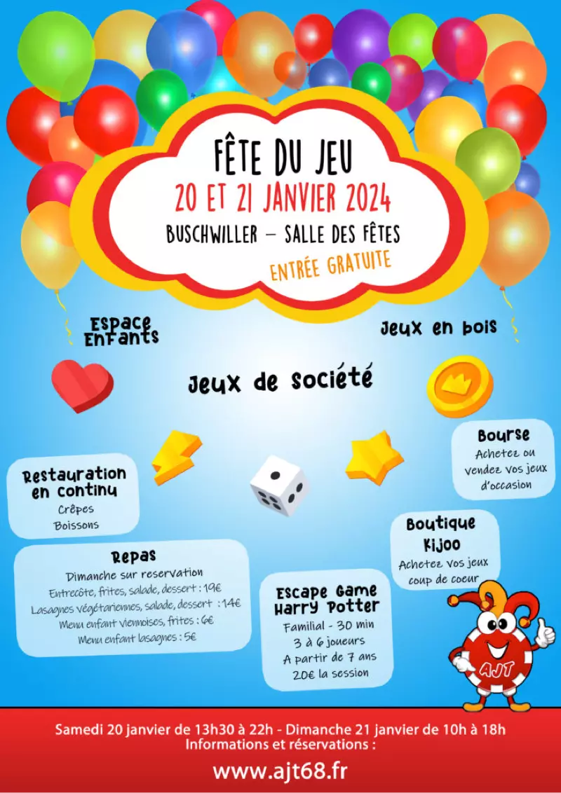 Affiche officielle Fête du jeu Buschwiller 2024
