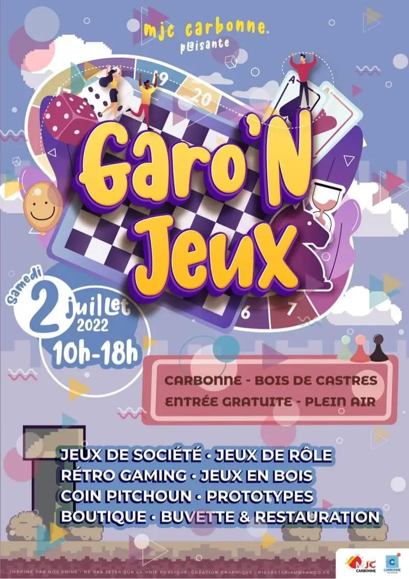Affiche officielle Garo'n jeux 2022