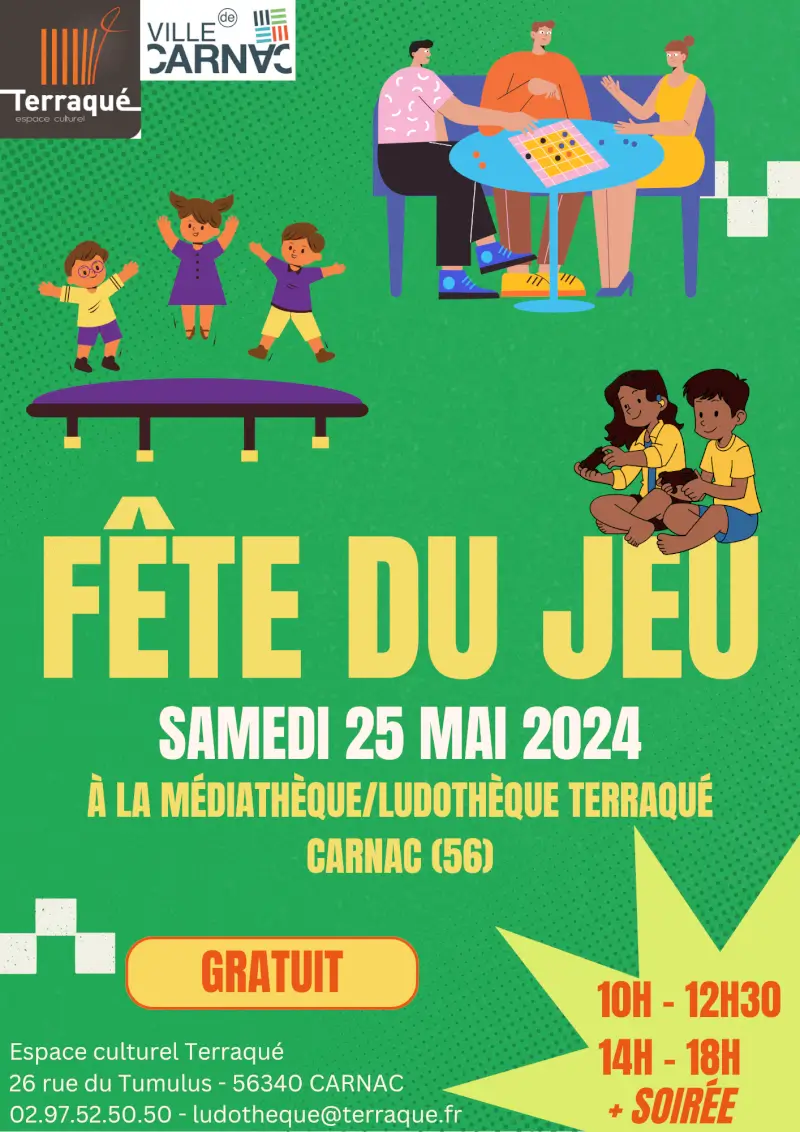 Affiche officielle Fête du jeu de Carnac 2024