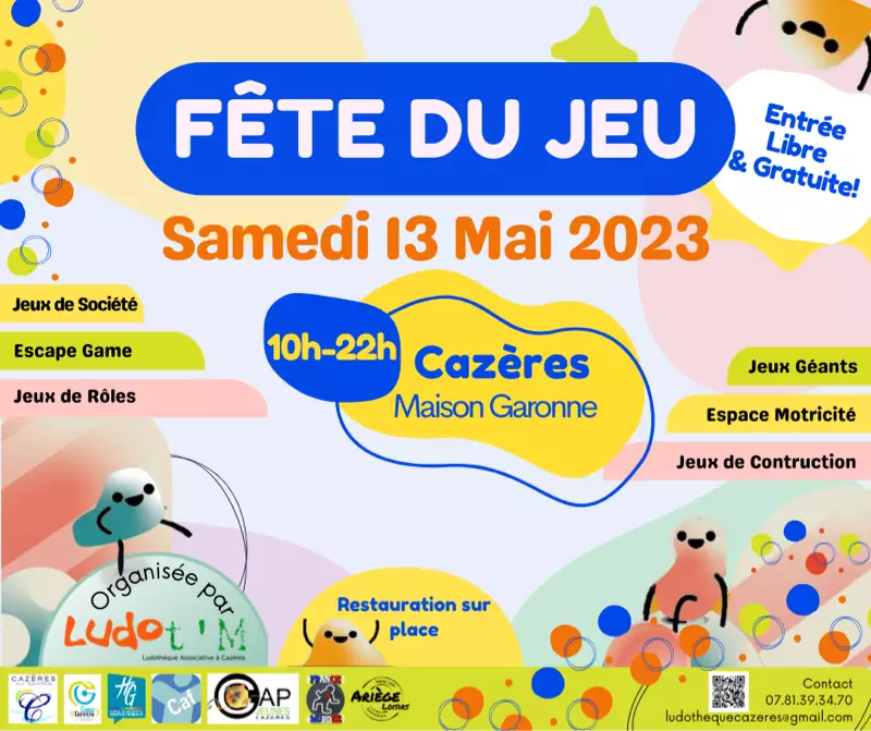 Affiche officielle Fête du jeu de Cazères 2023