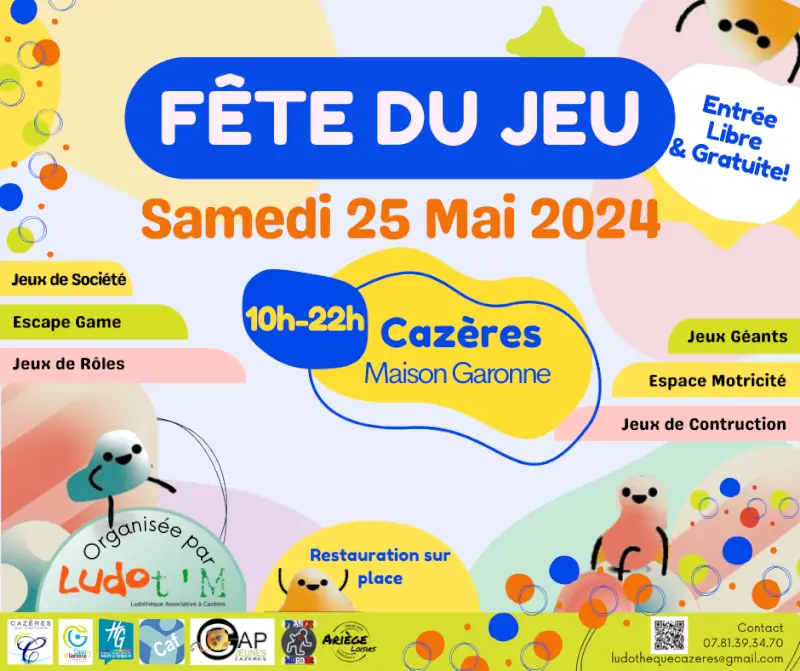 Official poster Fête du jeu de Cazères 2024