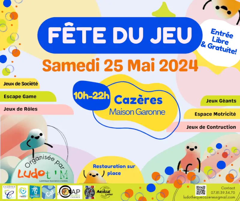 Affiche officielle Fête du jeu de Cazères 2024