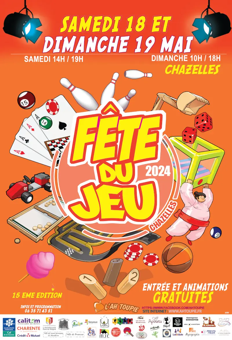 Affiche officielle Fête du jeu de Chazelles 2024