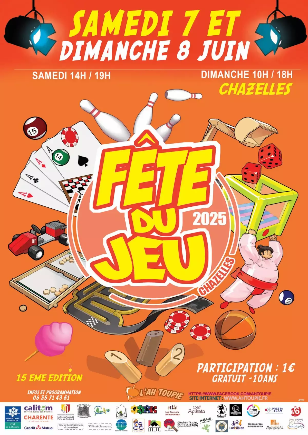 Affiche officielle Fête du jeu de Chazelles 2025