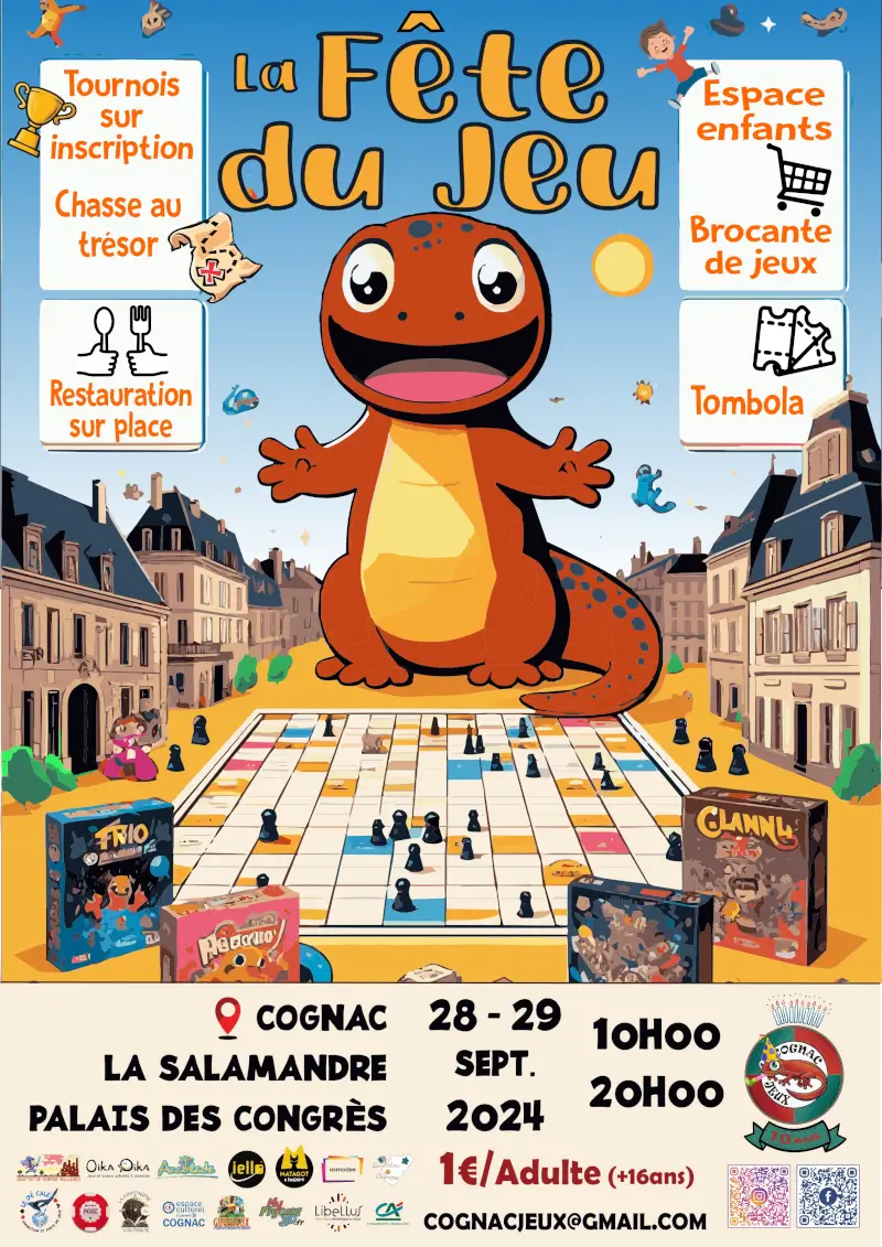 Affiche officielle Fête du Jeu de Cognac 2024