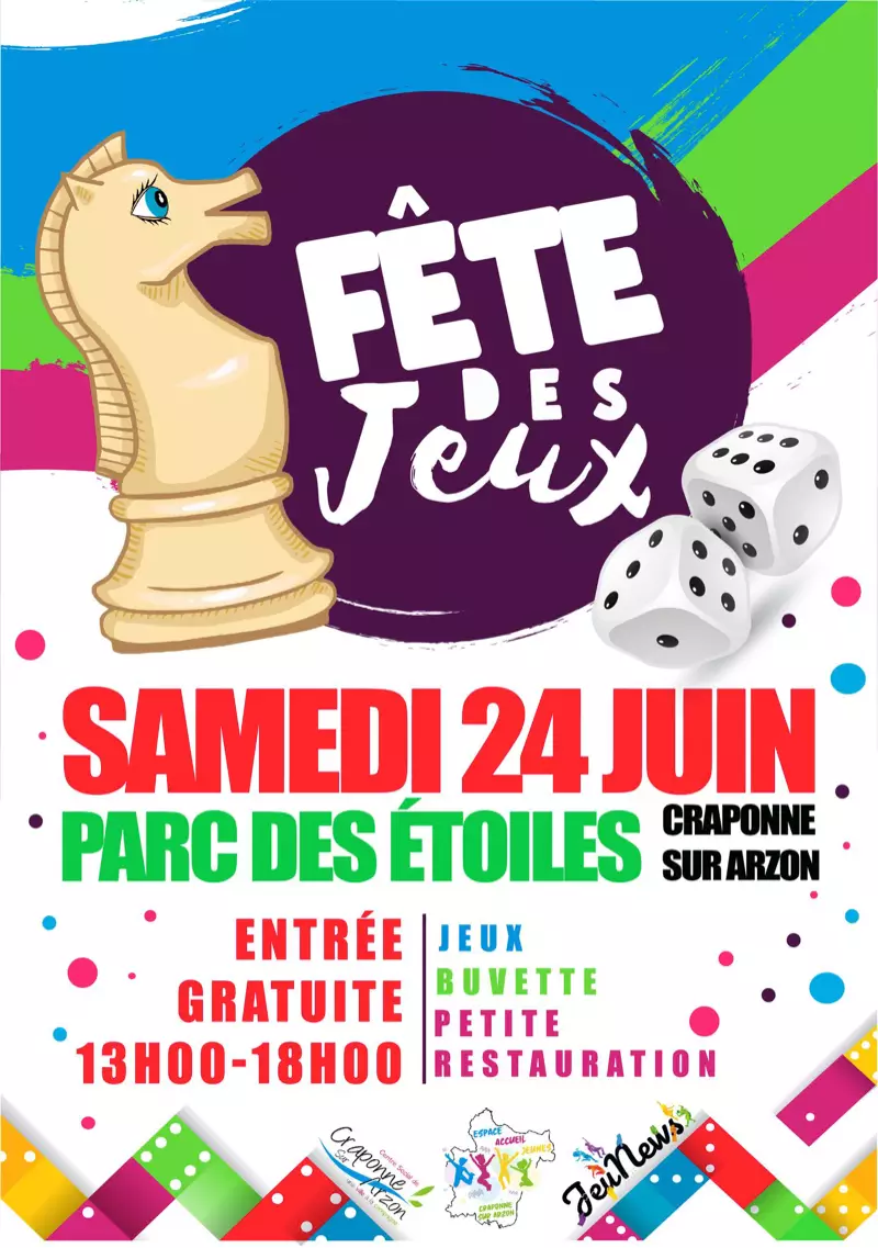 Official poster FÃªte du Jeu de Craponne-sur-Arzon 2023
