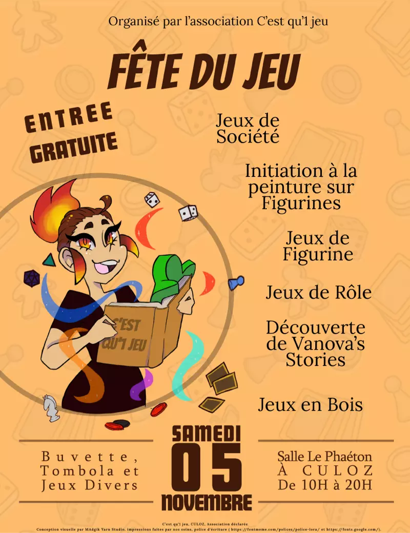 Affiche officielle Fête du jeu de Culoz 2022