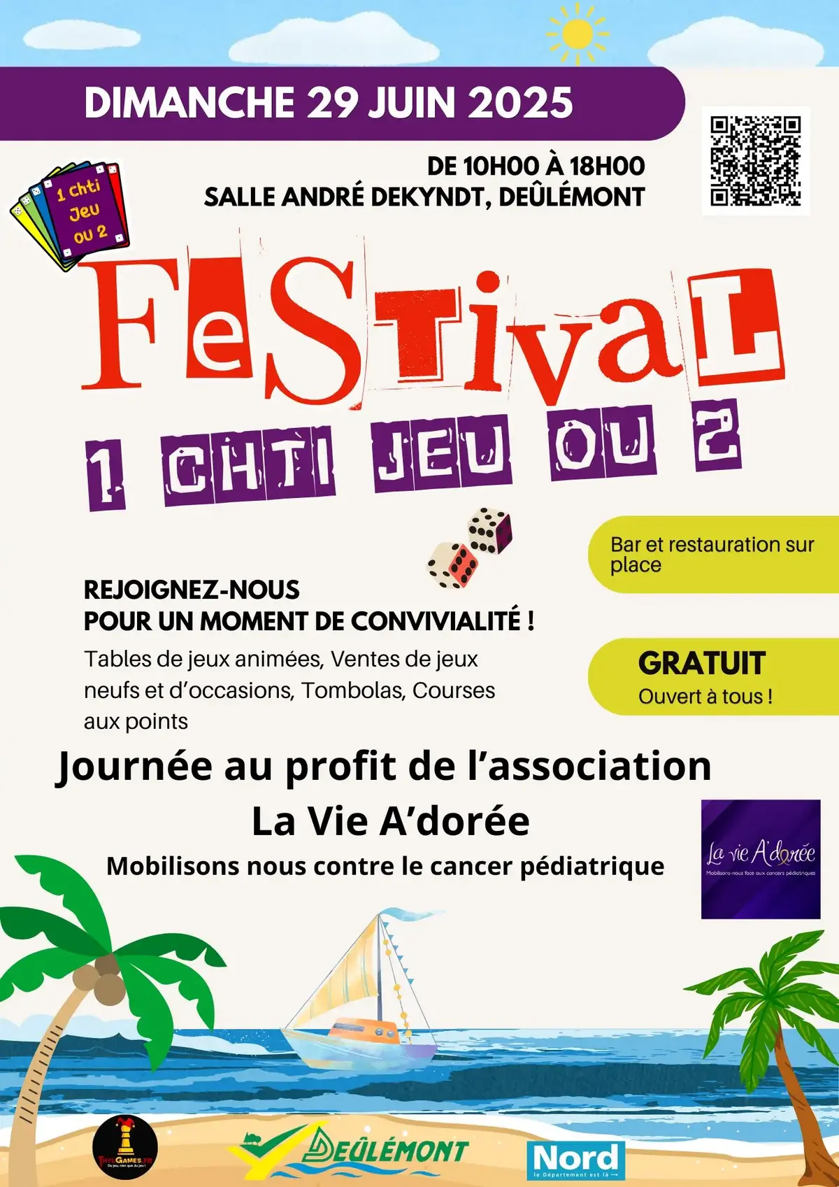 Affiche officielle Festival 1 chti jeu ou 2 2025