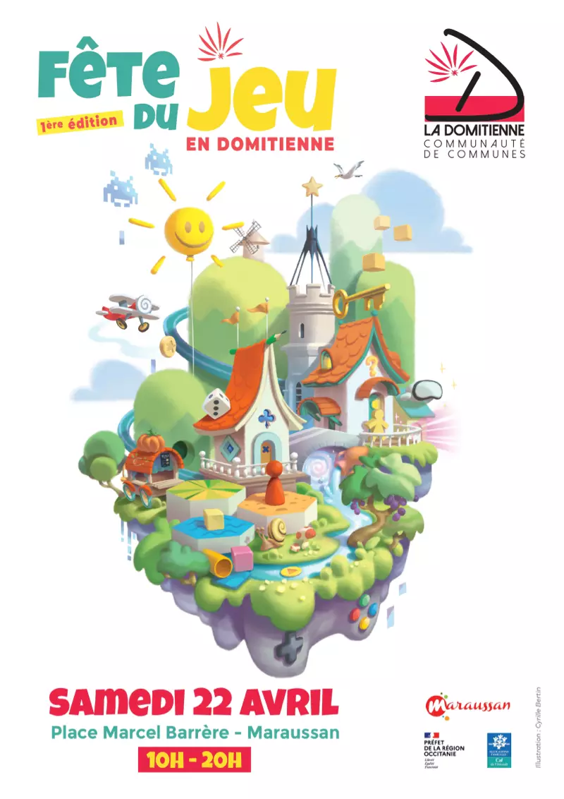 Affiche officielle Fête du Jeu en Domitienne 2023